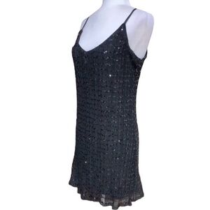 NWT F21 Black Sequin Dress Adjustable Straps on Shoulder Sz M